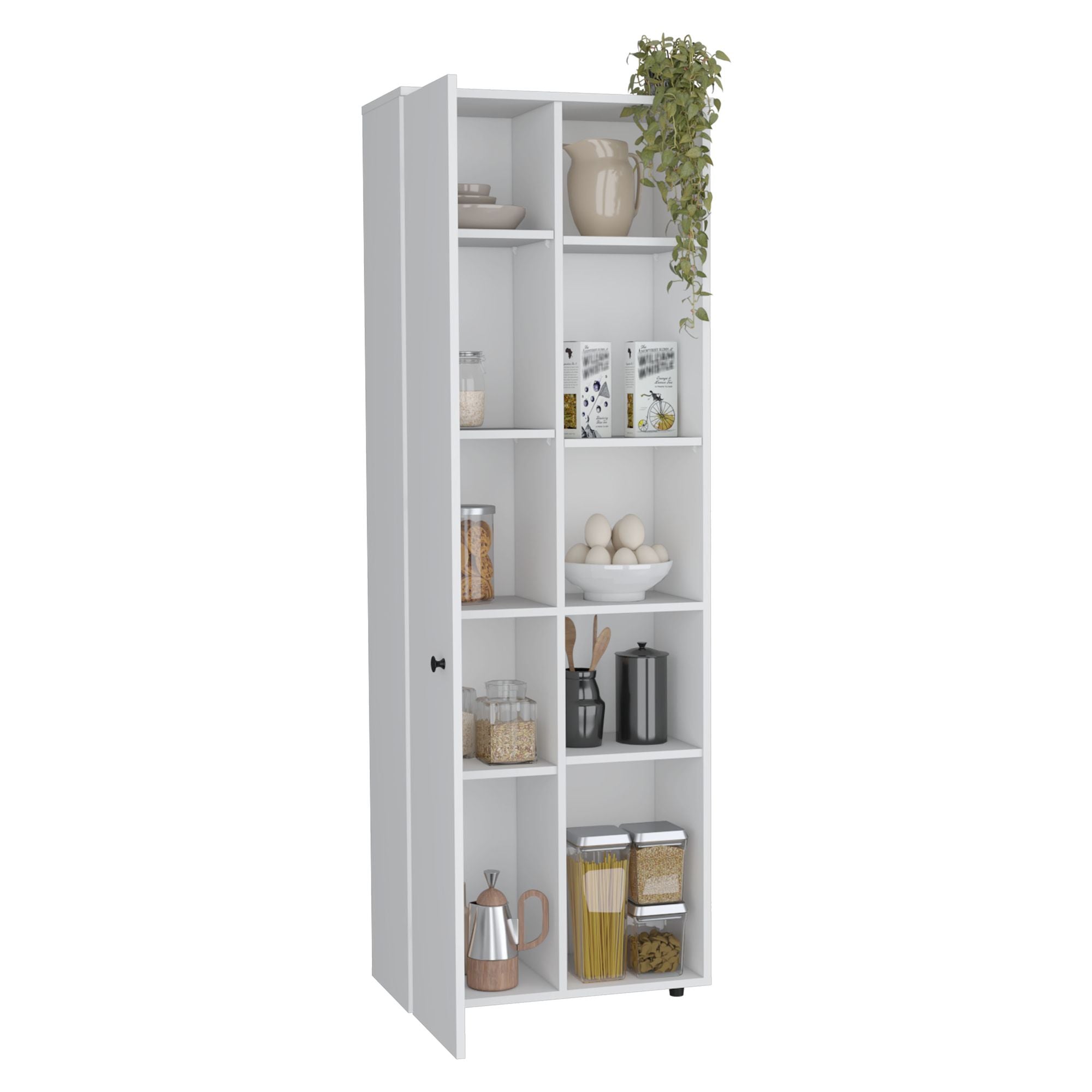 Hoyt Multistorage Kitchen Pantry Cabinet – 10 Compartments