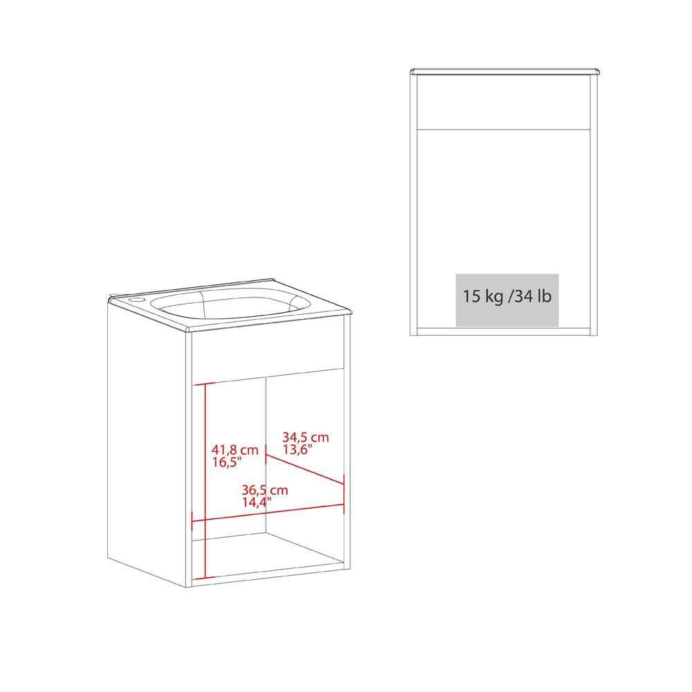 Hudson Vanity Sink with Integrated Bathroom Cabinet