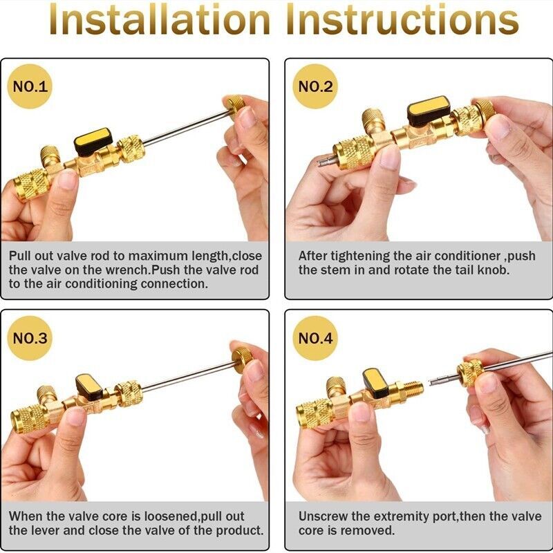 HVAC Schrader Valve Core Remover and Installer