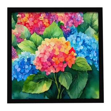 Hydrangeas Watercolor Wall Art – Metal Print for Kitchen, Bathroom, Office