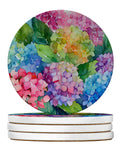 Hydrangeas Watercolor Coasters – Absorbent, Protective, Art-Inspired Gift Set