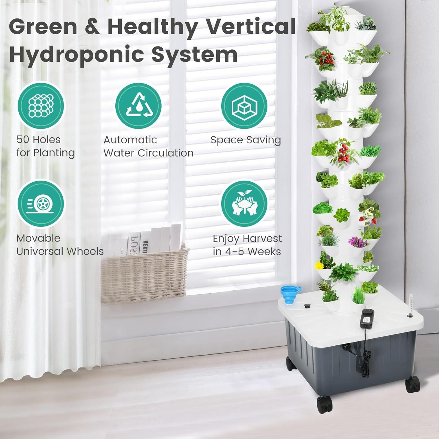 Hydroponic Tower Growing System: Easy Install, Easy Grow, Good Reputation