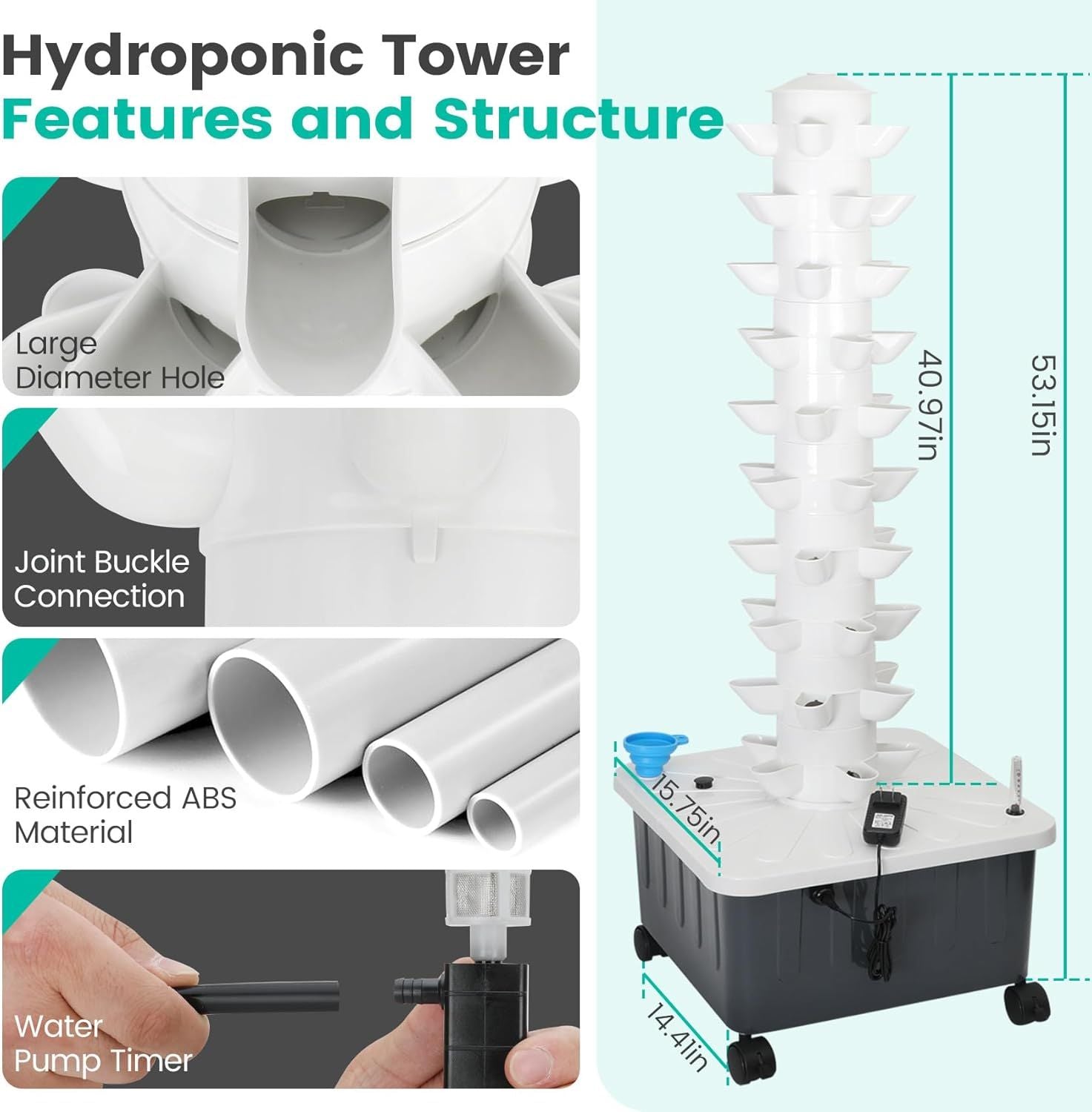 Hydroponic Tower Growing System: Easy Install, Easy Grow, Good Reputation