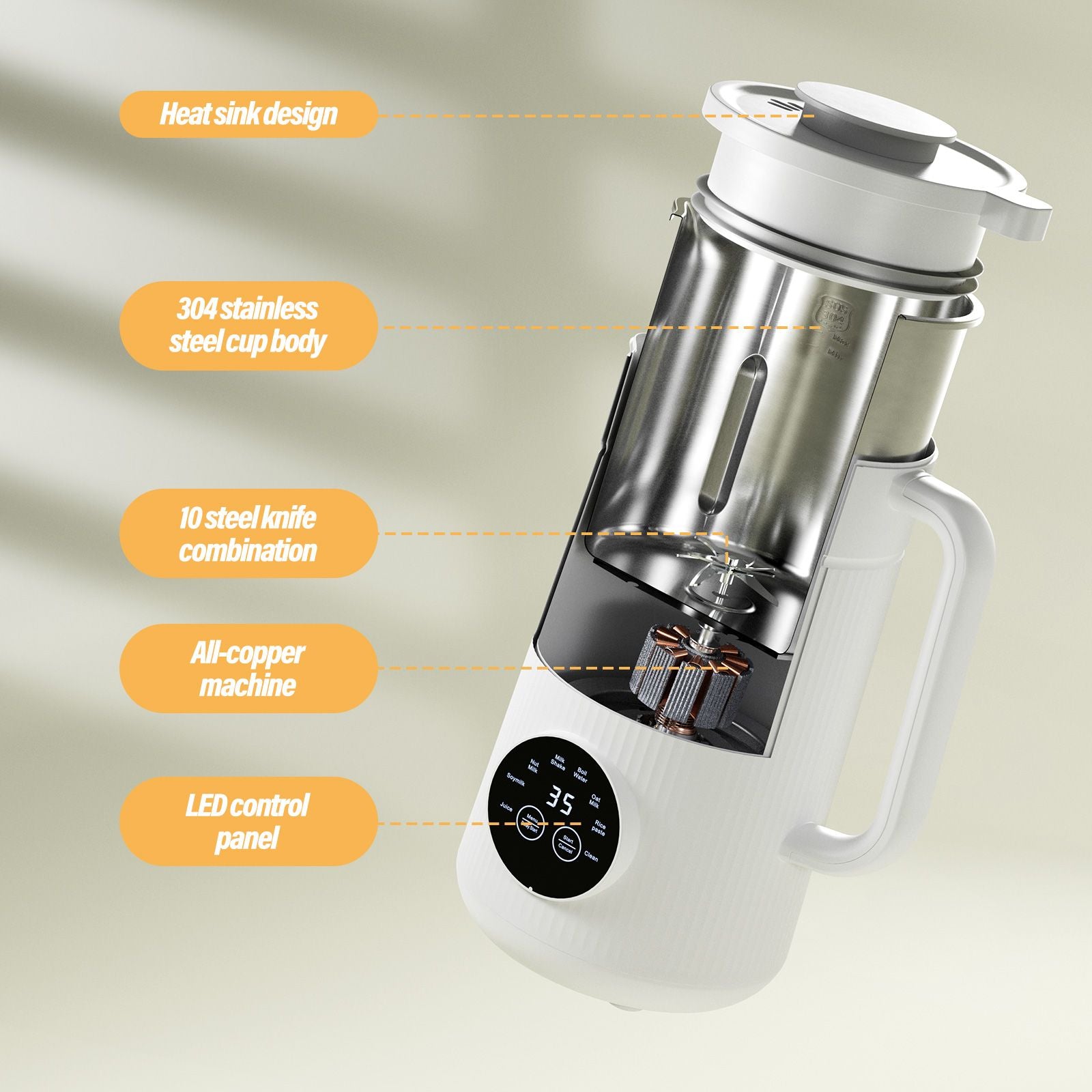 IAGREEA Nut Milk Maker – Plant-Based Milk Machine
