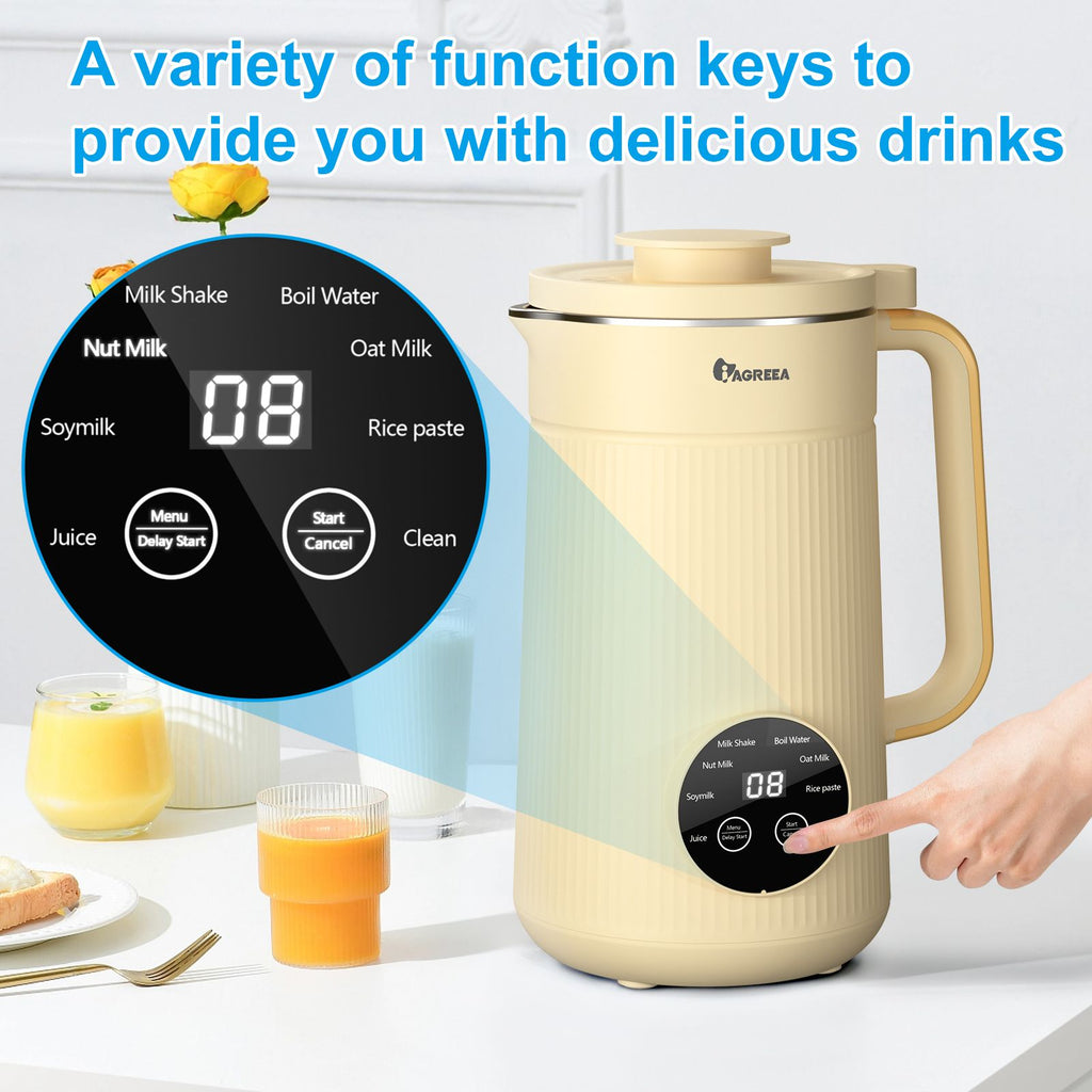 IAGREEA Nut Milk Maker – Plant-Based Milk Machine