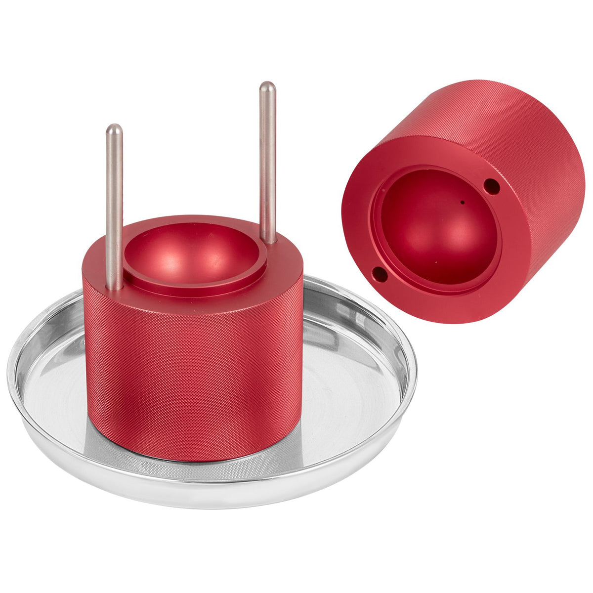 Red Ice Ball Press Kit with Tongs and Drip Tray