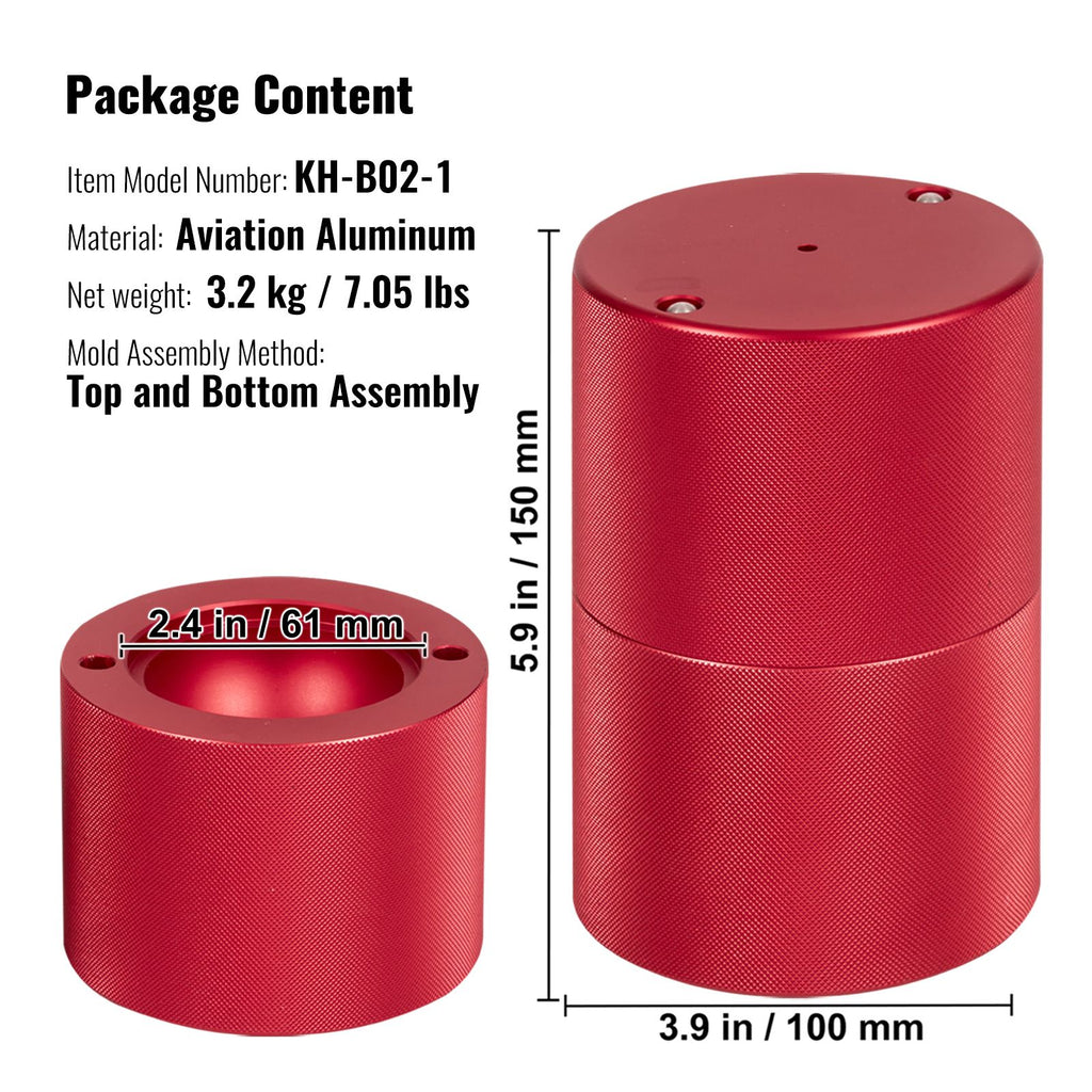 Red Ice Ball Press Kit with Tongs and Drip Tray