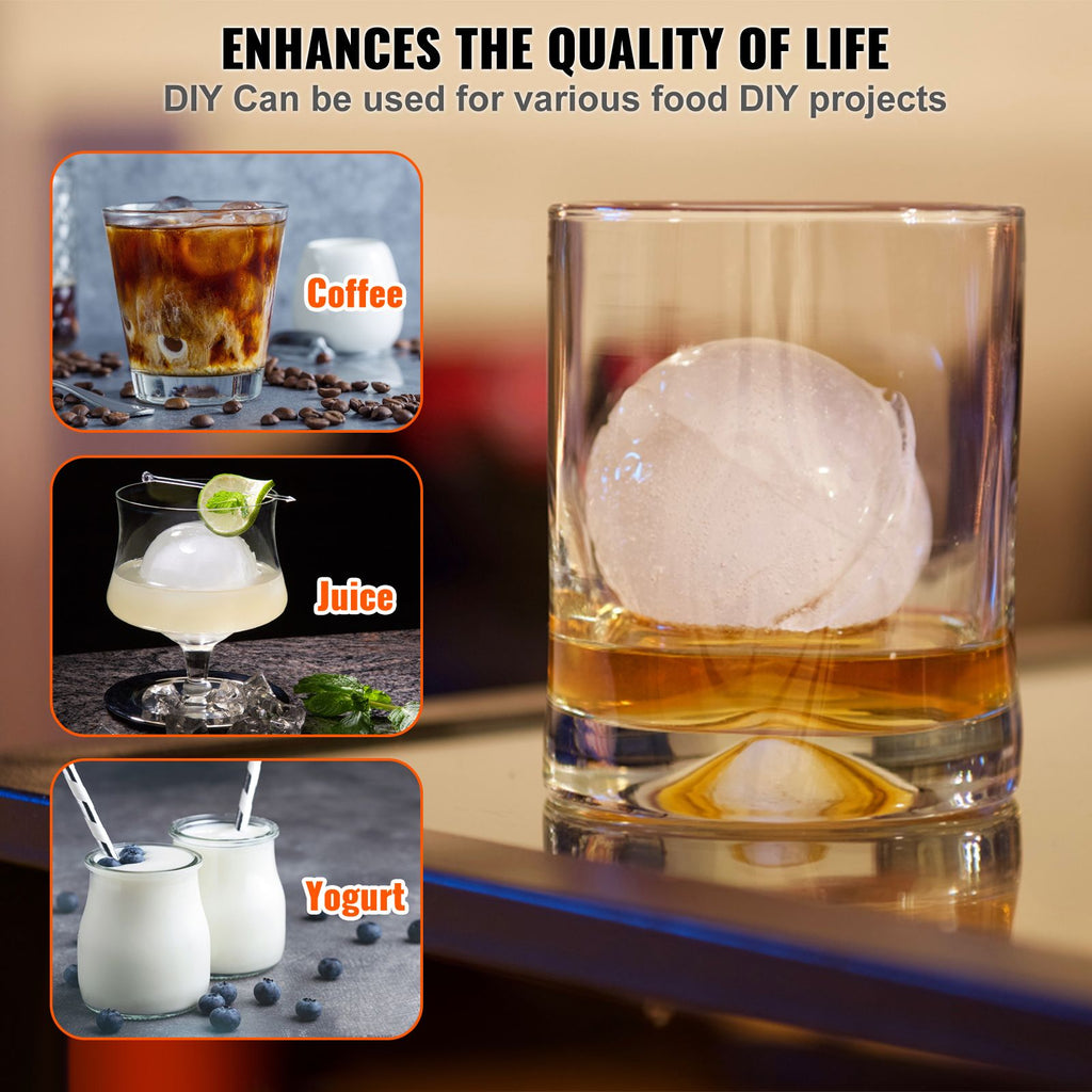 Red Ice Ball Press Kit with Tongs and Drip Tray
