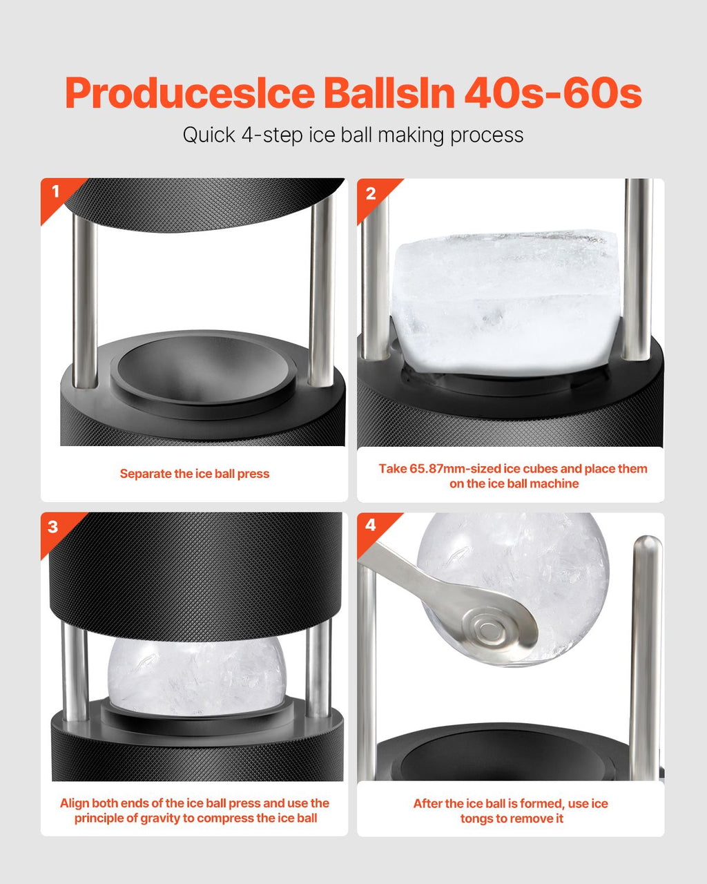 Ice Ball Press Kit for Whiskey and Cocktails