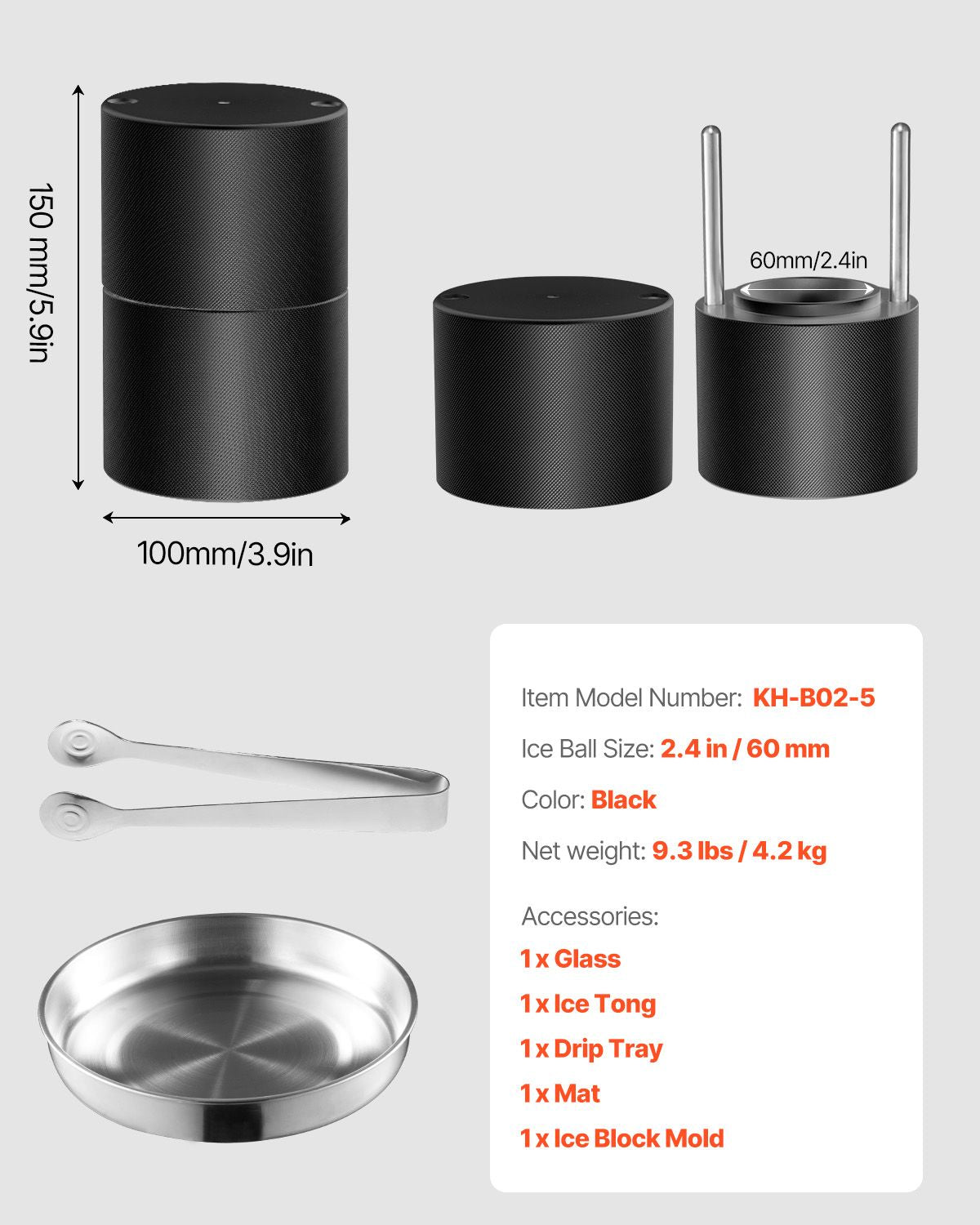 Ice Ball Press Kit for Whiskey and Cocktails