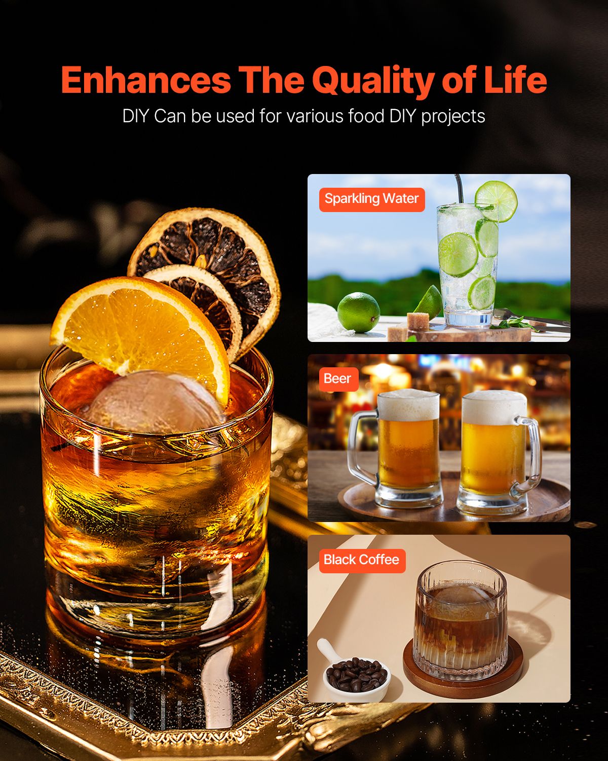 Ice Ball Press Kit for Whiskey and Cocktails