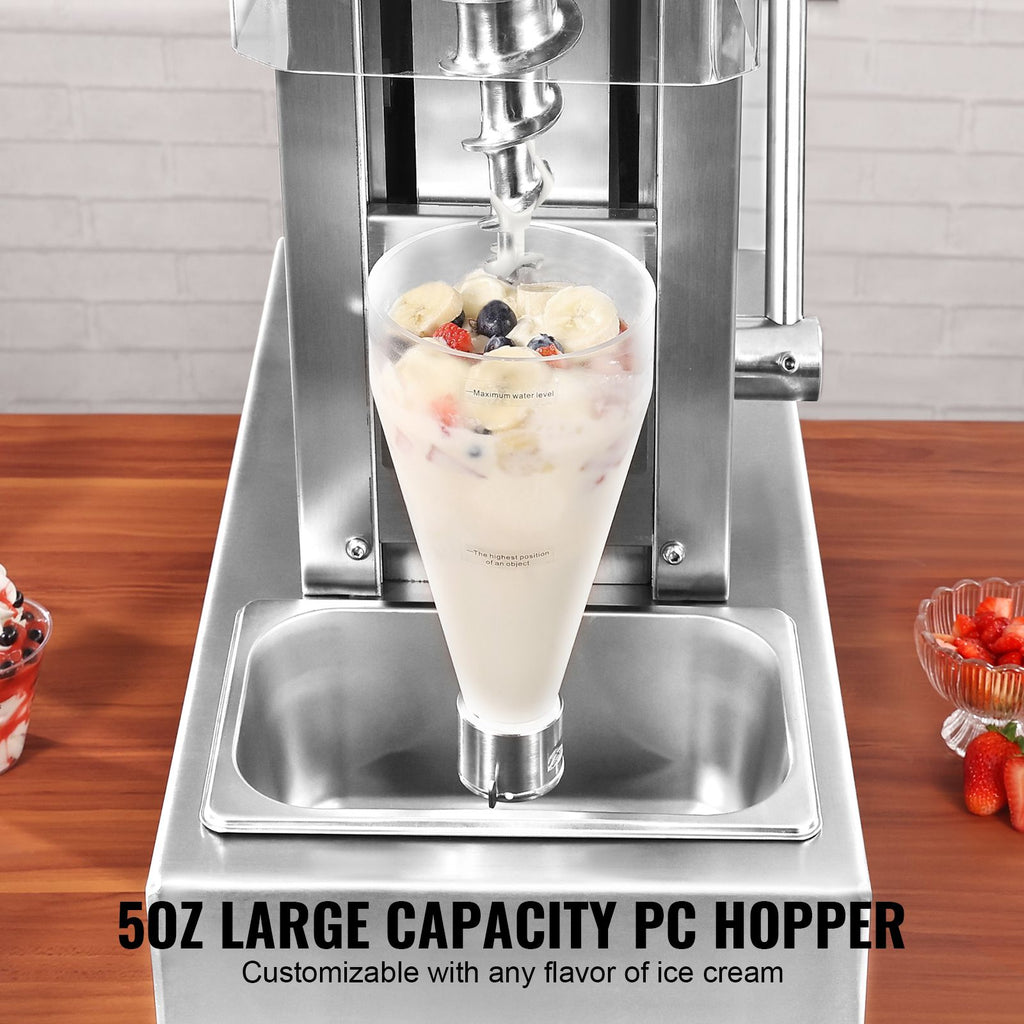 750W High-Speed Ice Cream Blender – 304 Stainless Steel, 1740RPM