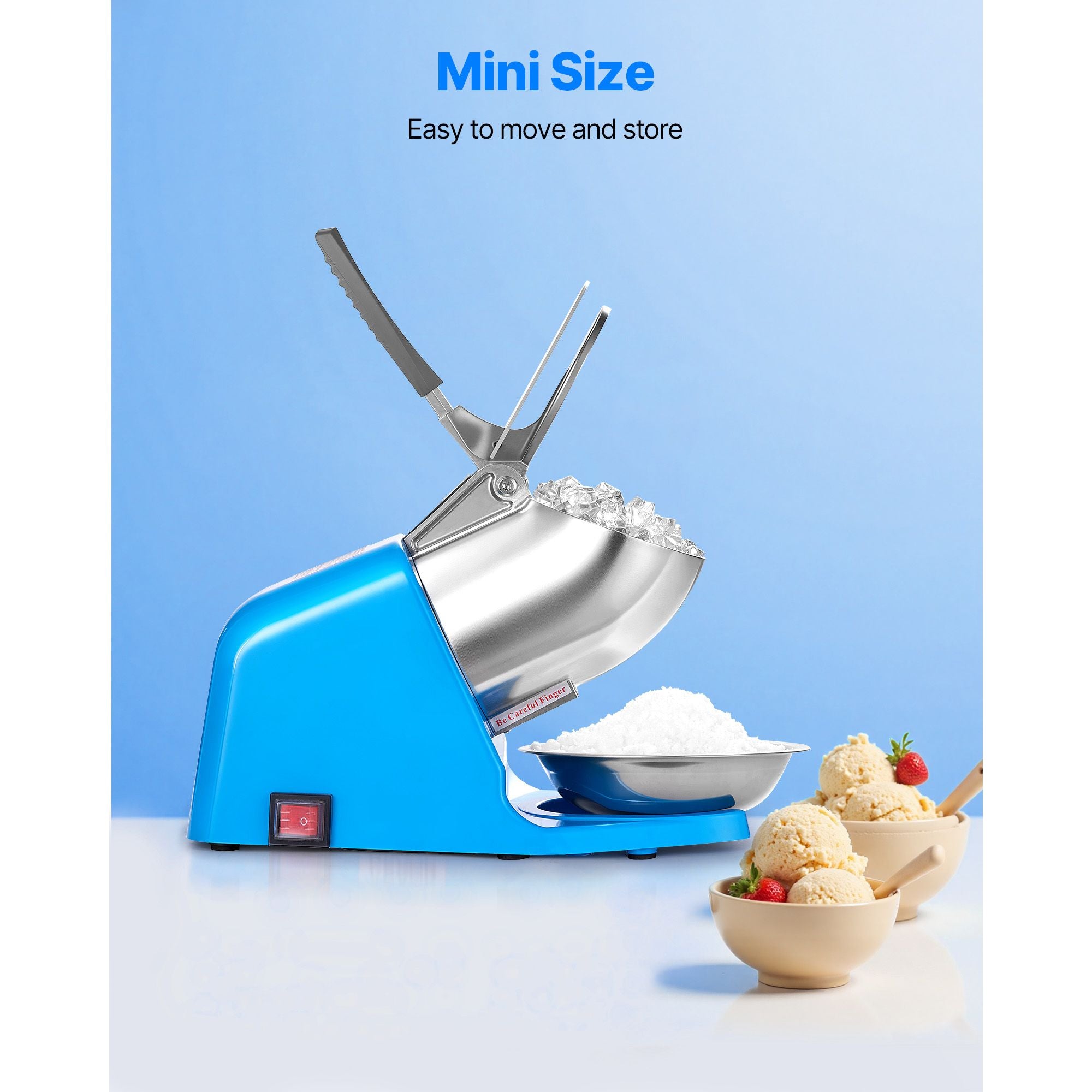 High-Efficiency Electric Ice Crusher with Anti-Splash Design