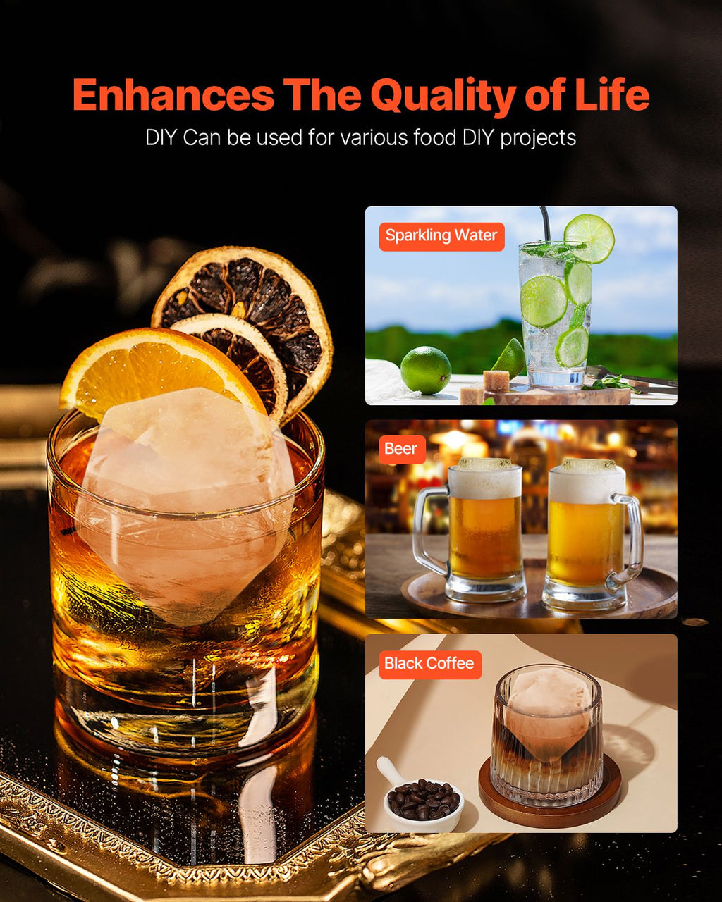 Diamond Ice Press Kit for Distinctive Drinks