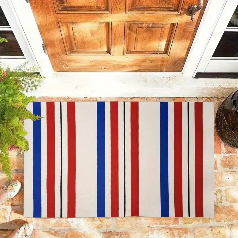 Patriotic Welcome Doormat – Festive Design with Easy Care