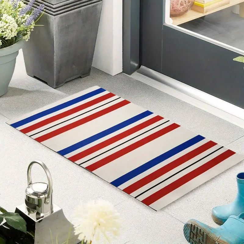 Patriotic Welcome Doormat – Festive Design with Easy Care