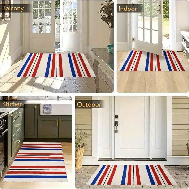 Patriotic Welcome Doormat – Festive Design with Easy Care