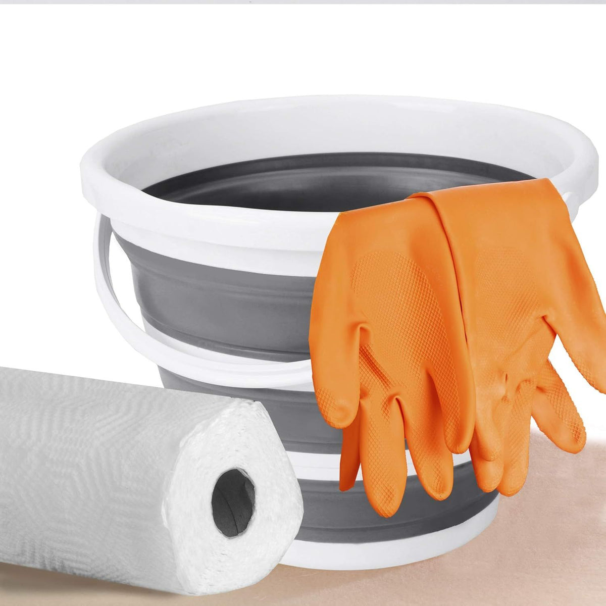 Collapsible Handled Bucket for Home and Outdoor Tasks
