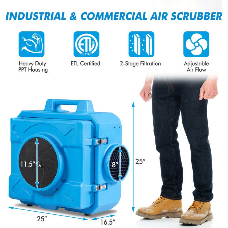 Portable Commercial Two-Stage Air Scrubber