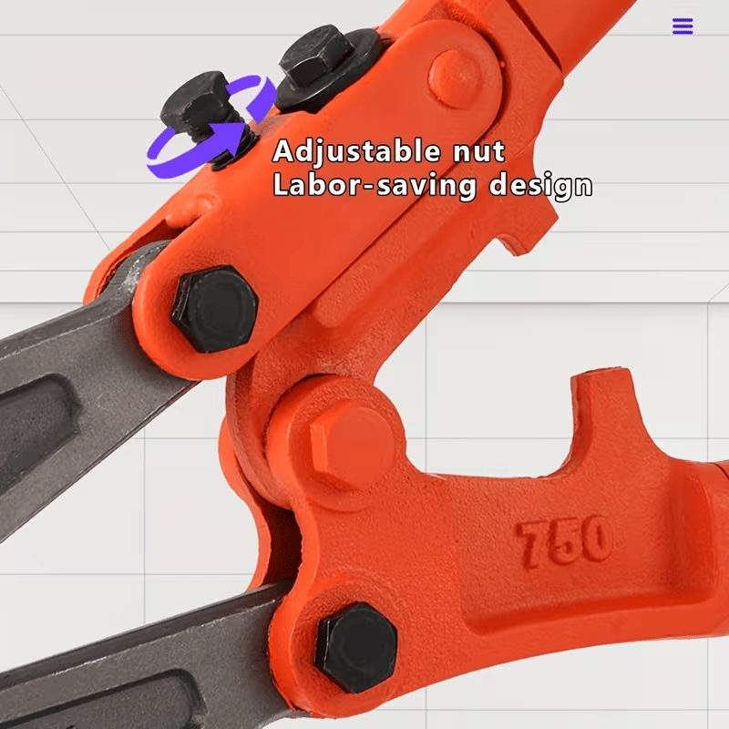 Industrial Grade Bolt Cutter - T8 Alloy Steel, practical for Chain, Lock, Rod, Wire