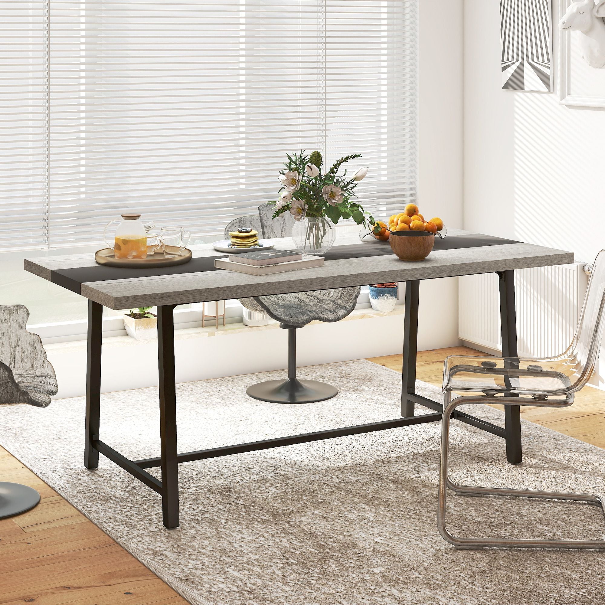 Versatile Industrial Dining Table for Multiple Uses