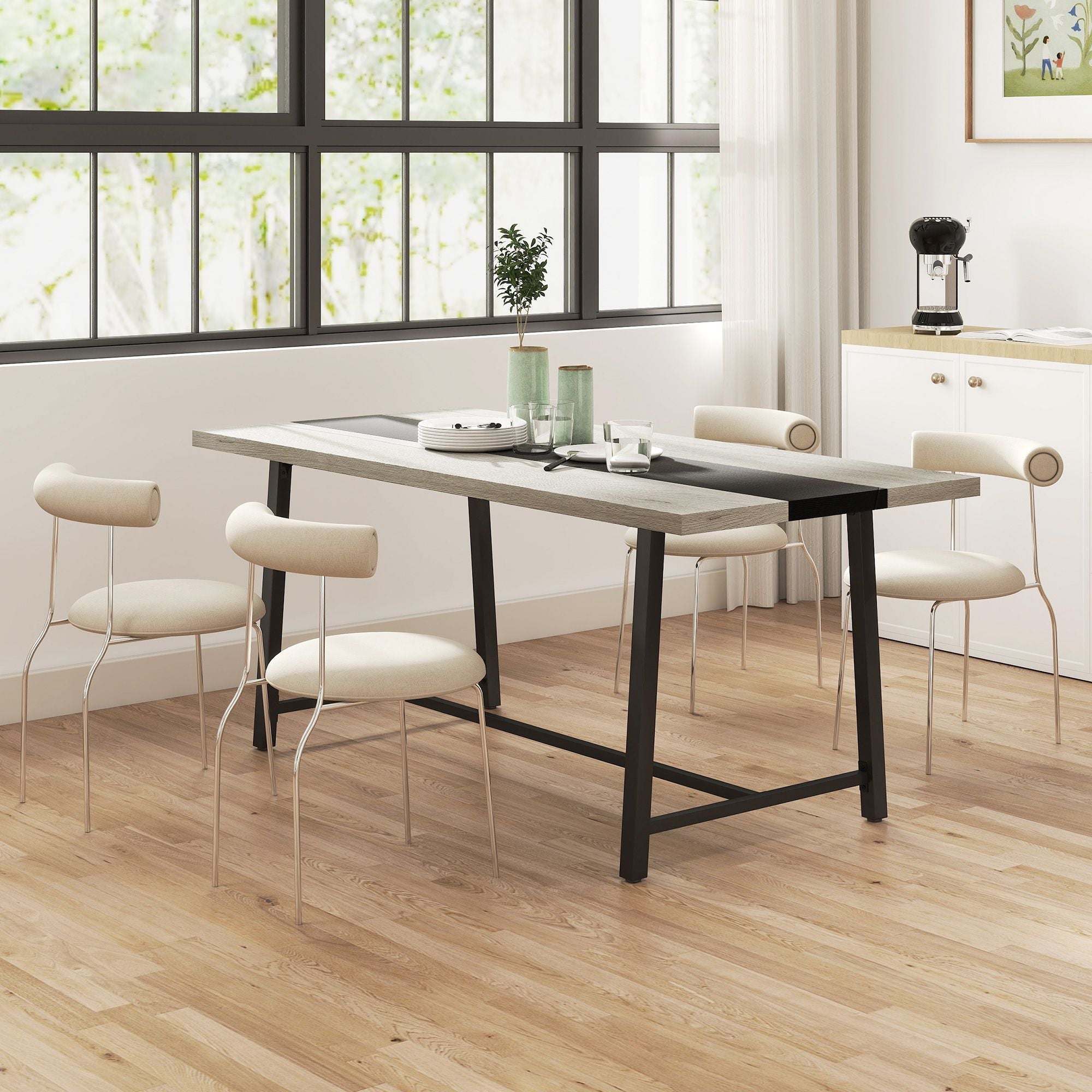 Versatile Industrial Dining Table for Multiple Uses