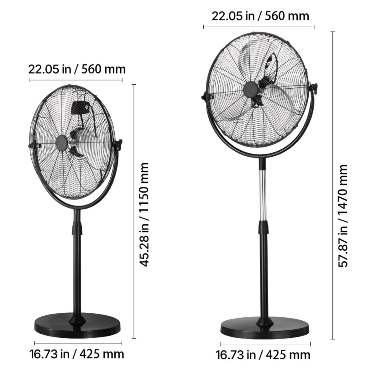 VEVOR Industrial Pedestal Fan with Adjustable Airflow