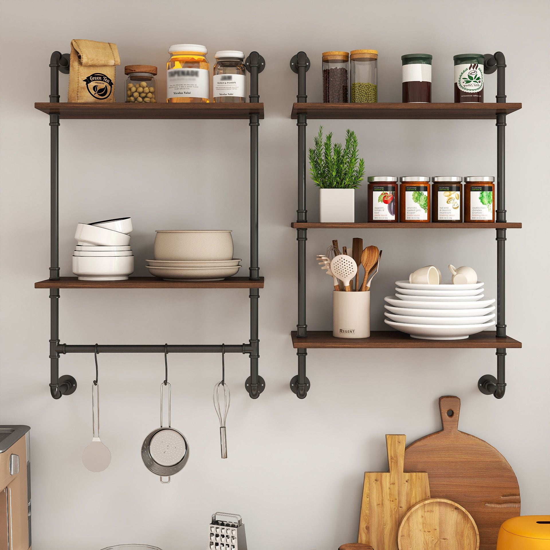 Farmhouse Style Storage Shelf Organizer for Stylish Display