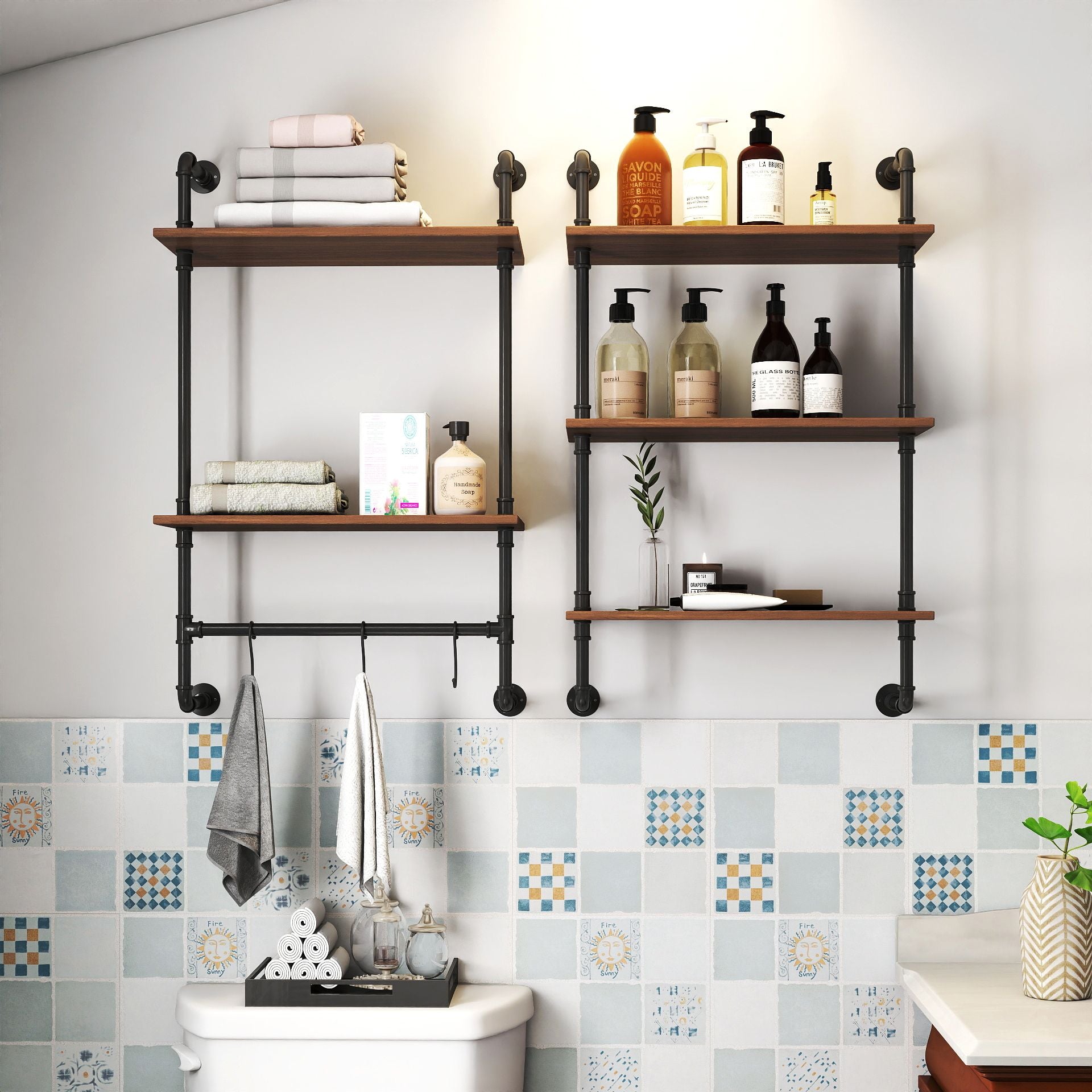 Farmhouse Style Storage Shelf Organizer for Stylish Display