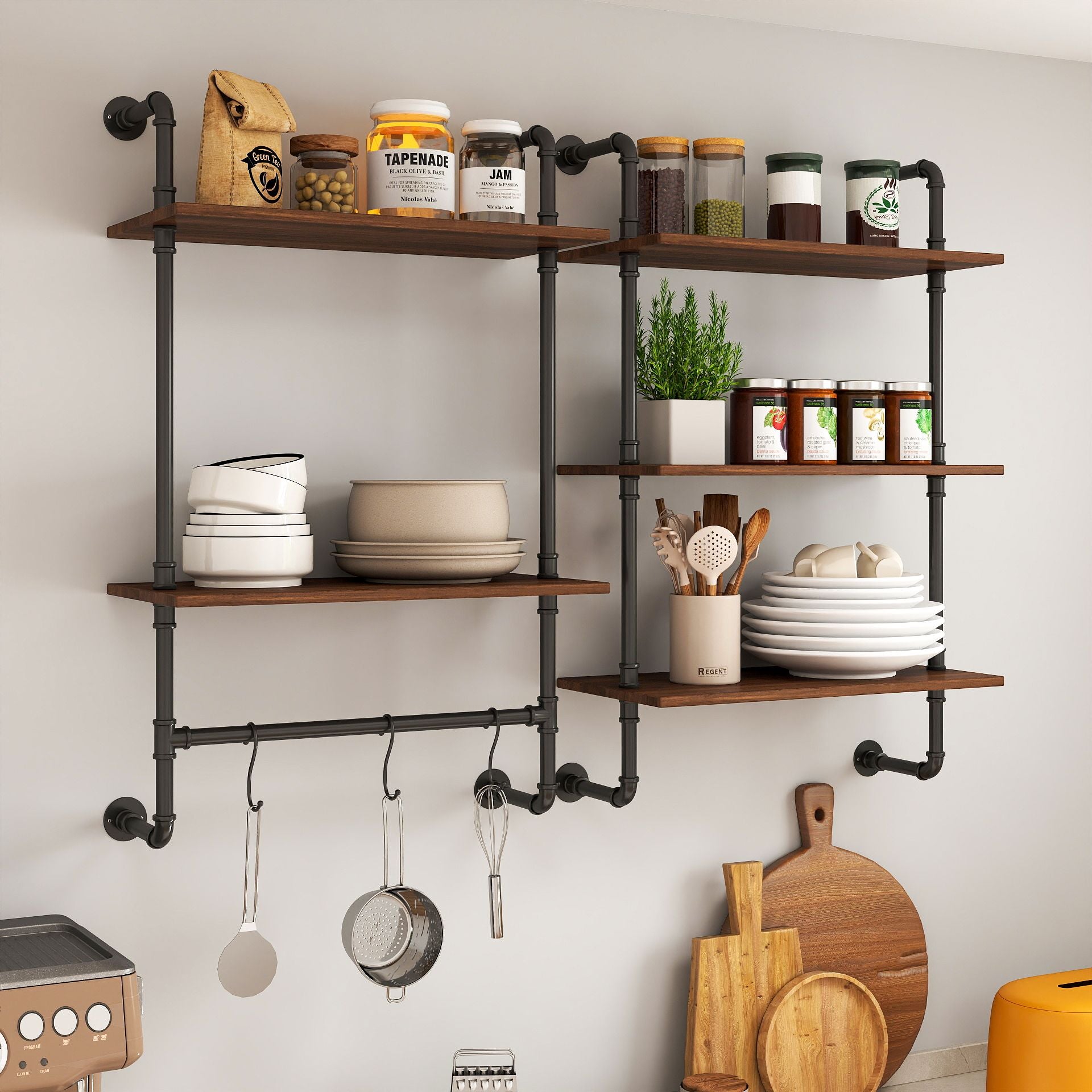 Farmhouse Style Storage Shelf Organizer for Stylish Display