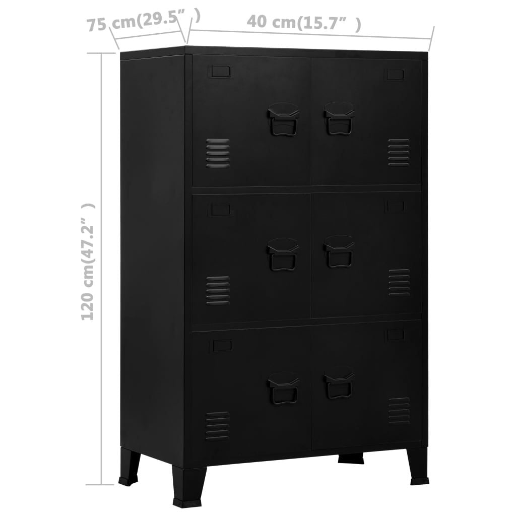 Industrial Storage Chest with Six Doors and Ventilation