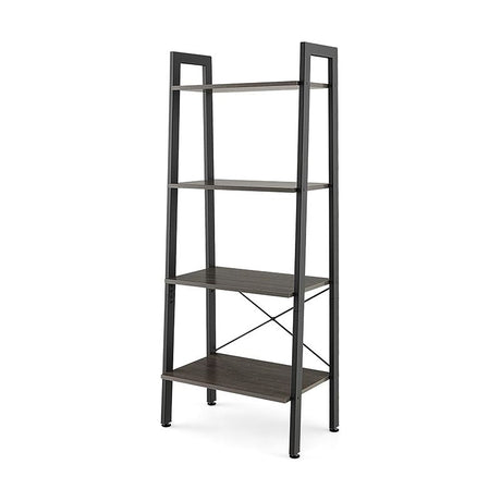 Industrial Four-Tier Bookshelf for Storage and Display
