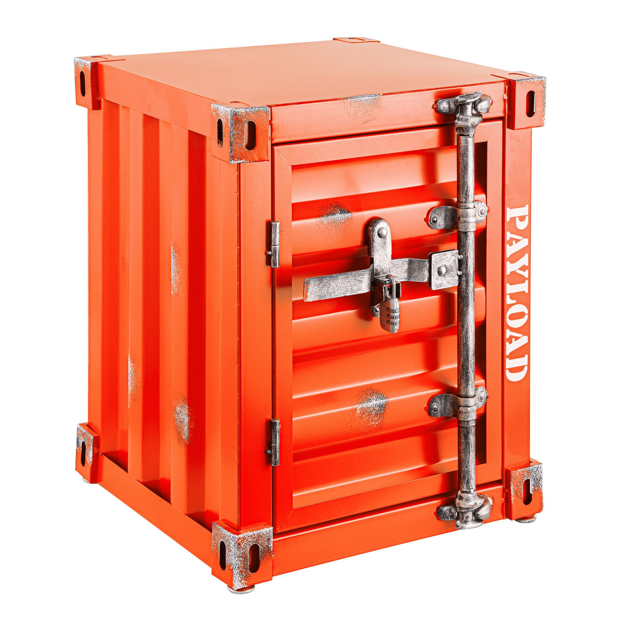 Industrial Container-Style Storage Side Table