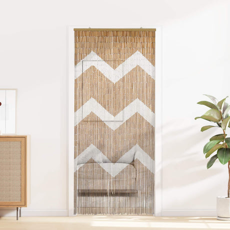 Nature-Print Insect Door Curtain with Open Airflow