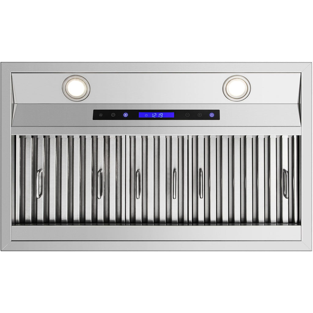 900CFM 30- Built-in Range Hood with Touch & Remote Control, LED Lights, and Baffle Filters