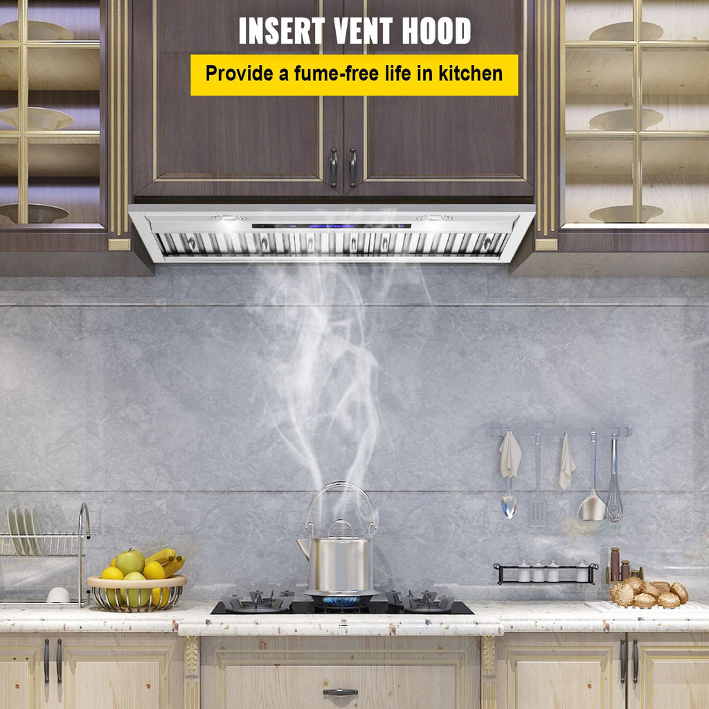 900CFM 30- Built-in Range Hood with Touch & Remote Control, LED Lights, and Baffle Filters