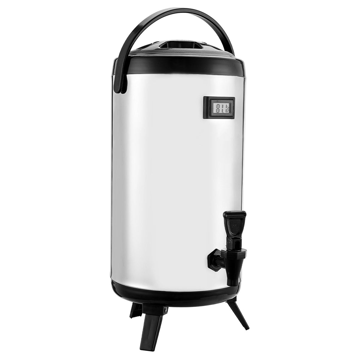 Insulated Beverage Dispenser with Real-Time Temp Display and Leak-Proof Spigot