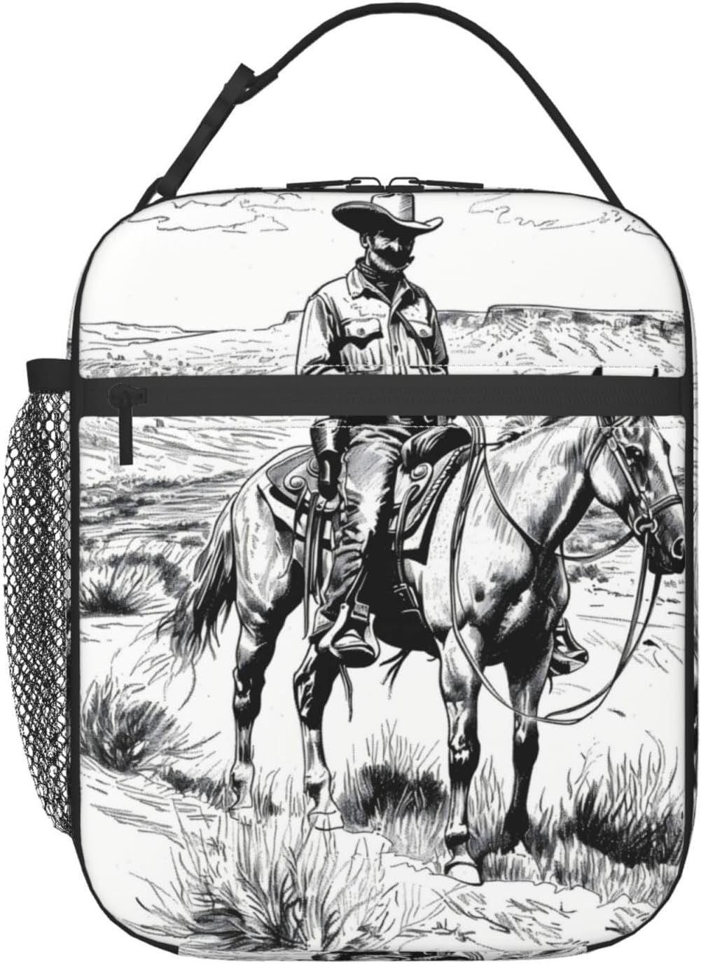 Cowboy Print Insulated Lunch Tote for Days on the Go