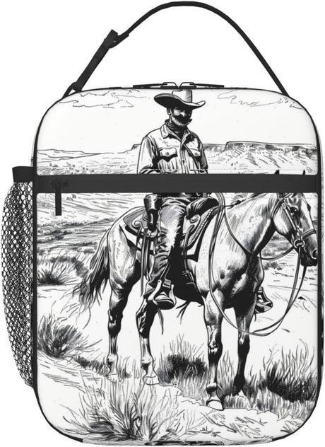 Cowboy Print Insulated Lunch Tote for Days on the Go