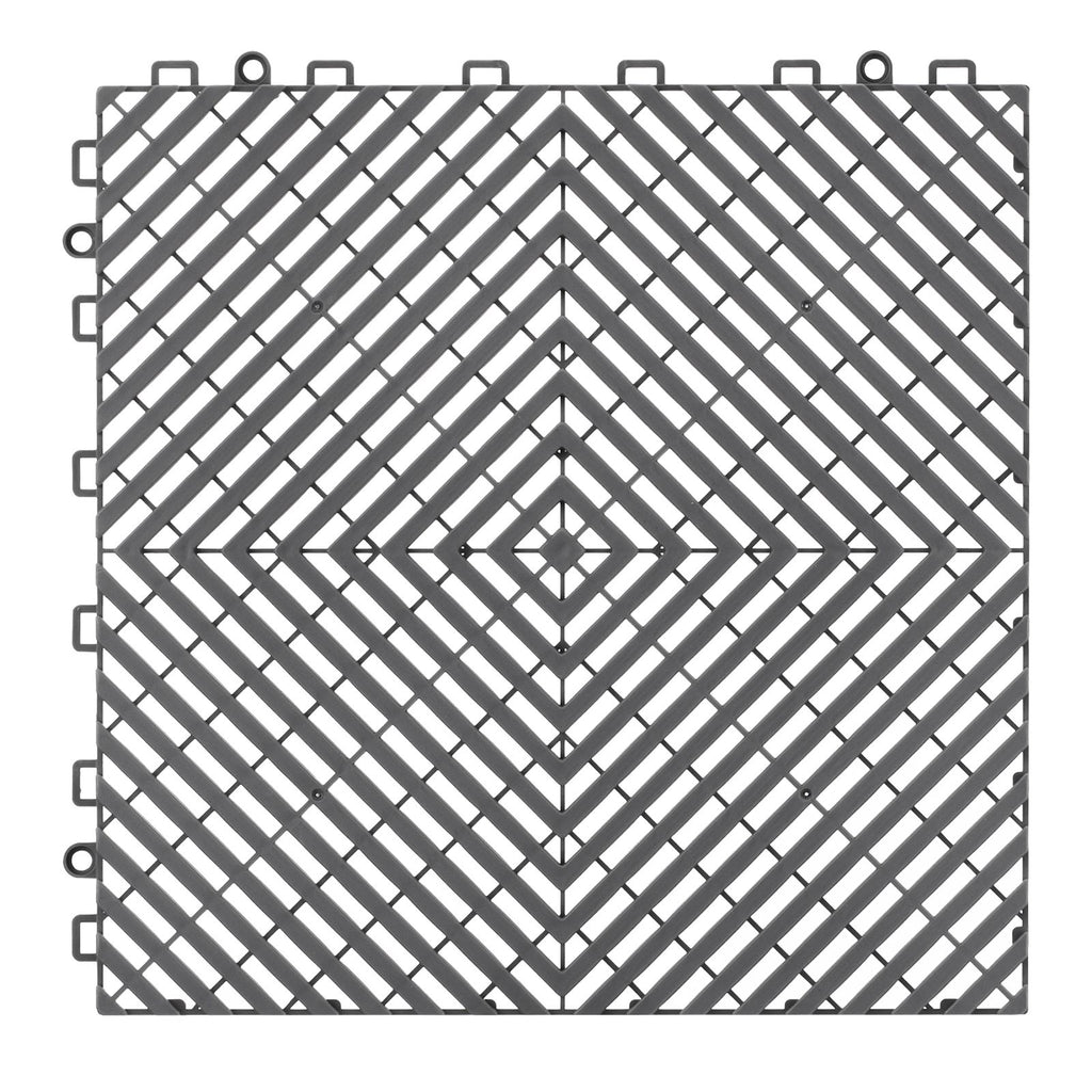 Modular Interlocking Drainage Mat for Garage and Garden