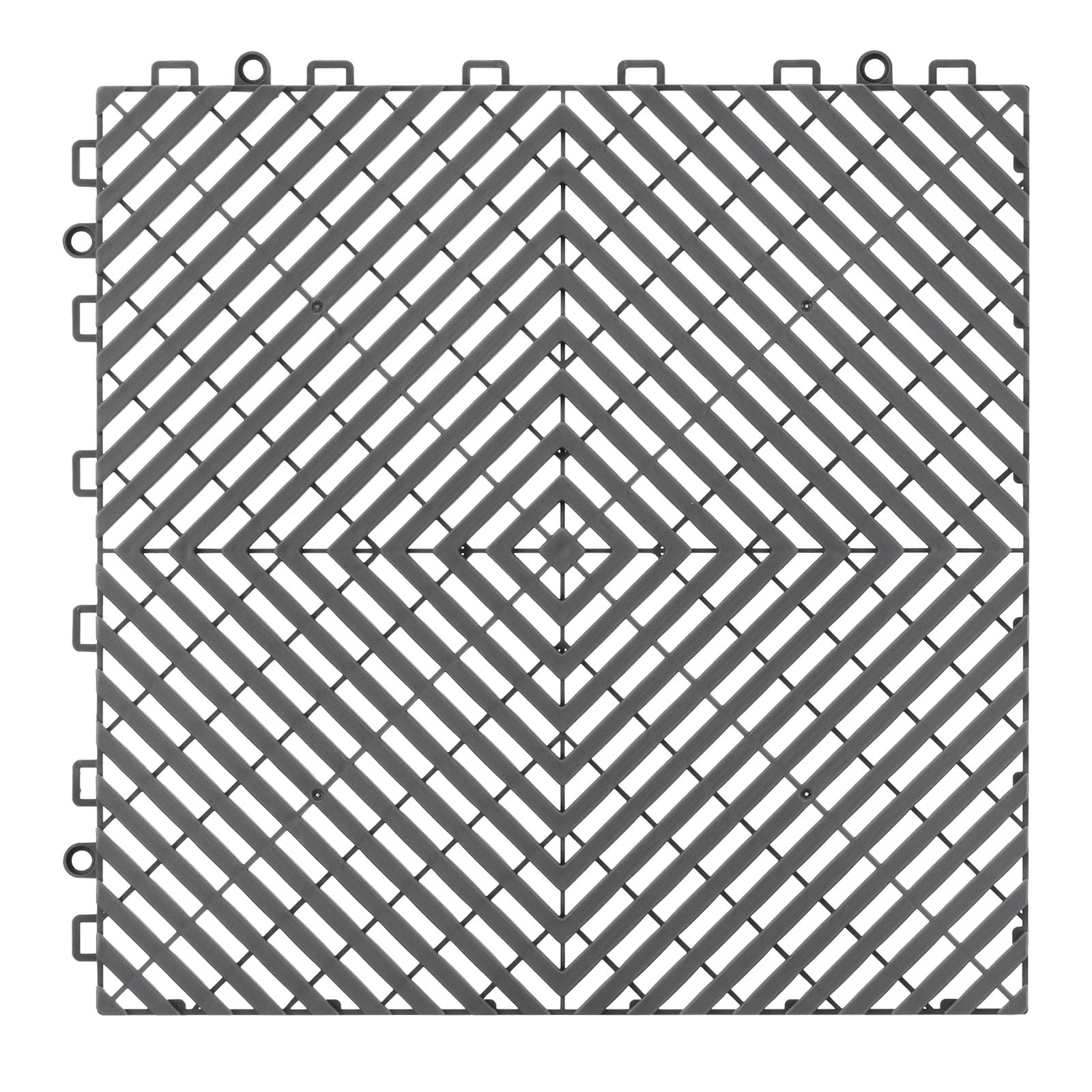 Modular Interlocking Drainage Mat for Garage and Garden