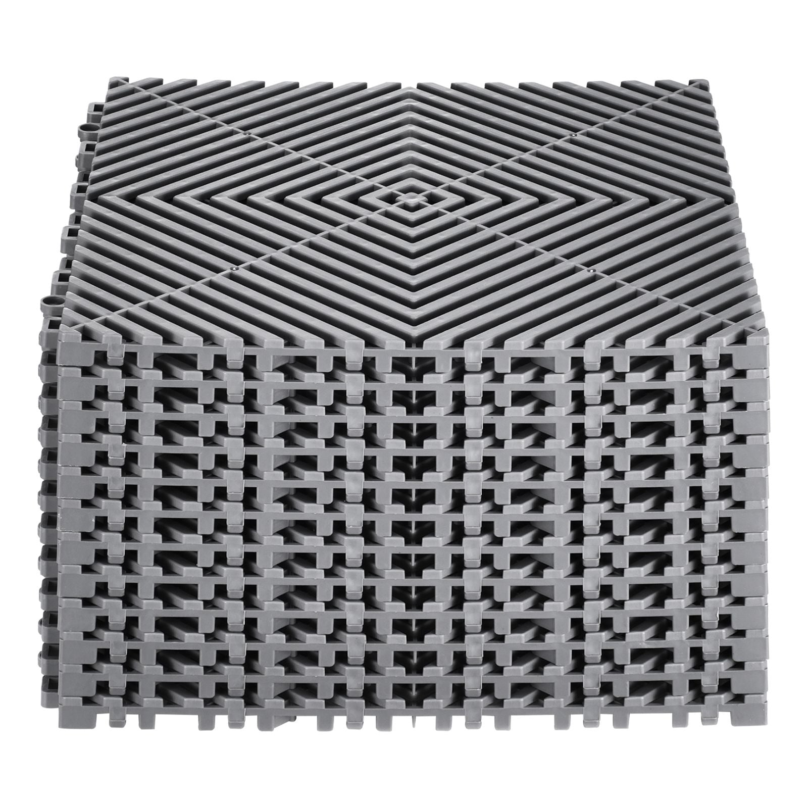 Modular Interlocking Drainage Mat for Garage and Garden
