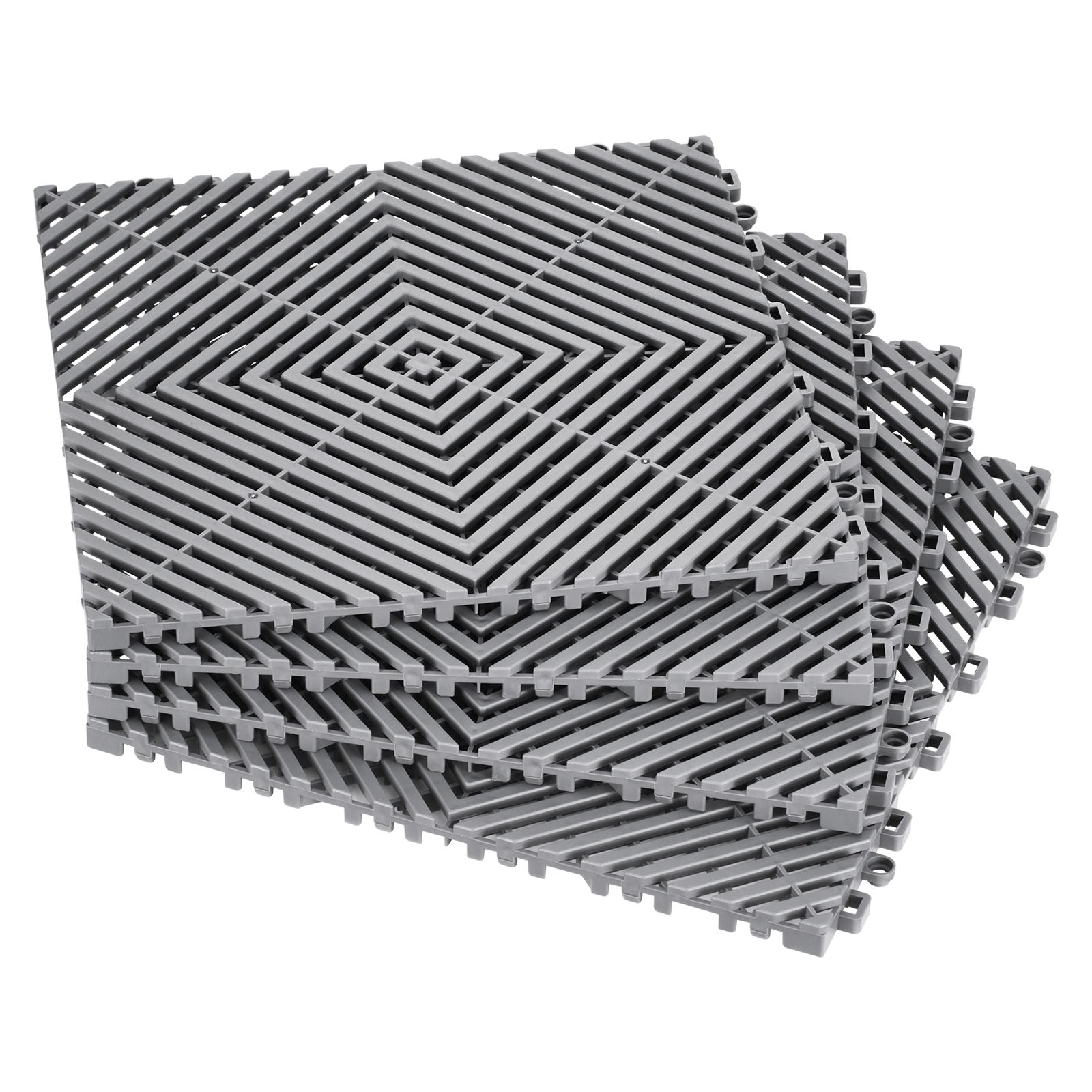 Modular Interlocking Drainage Mat for Garage and Garden