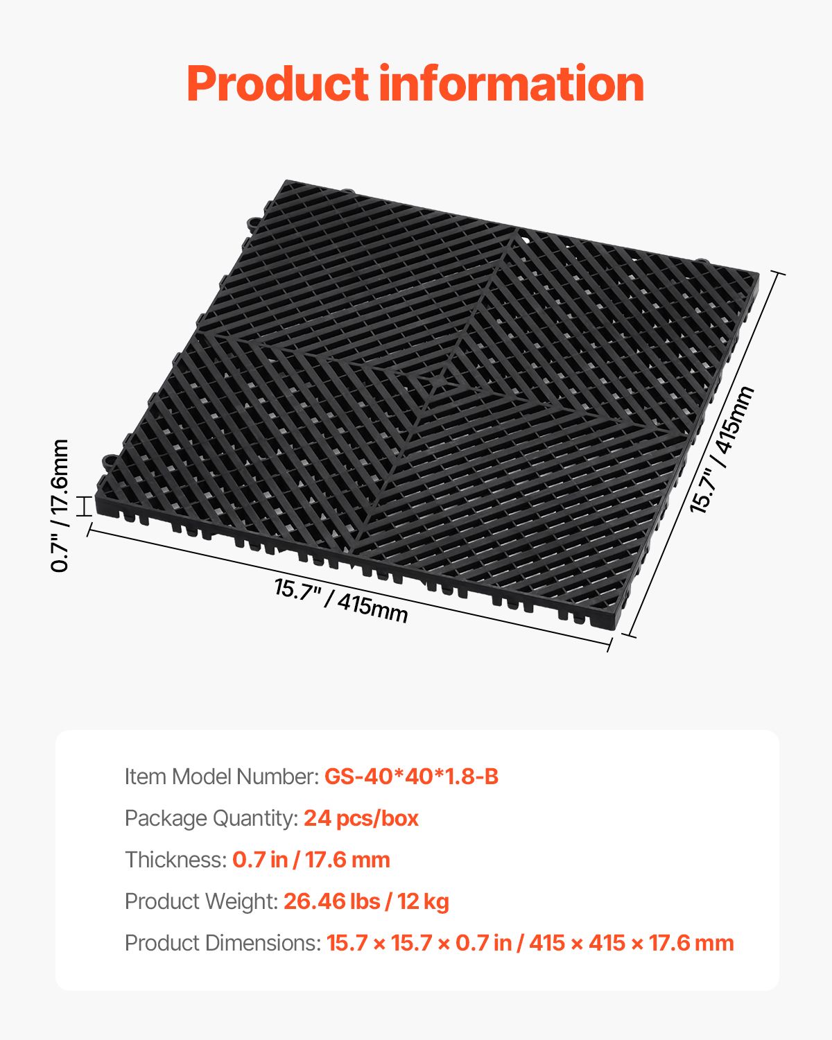 Interlocking Drainage Floor Tiles for Garages and Wet Areas