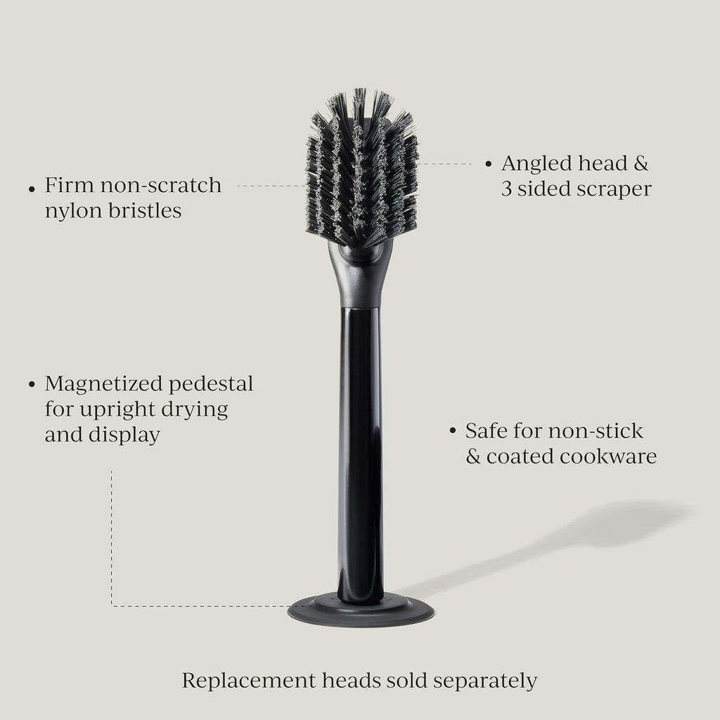 Bronze Ionic Dish Brush with Upright Magnetic Design