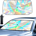 Iridescent Holographic Windshield Sunshade Umbrella