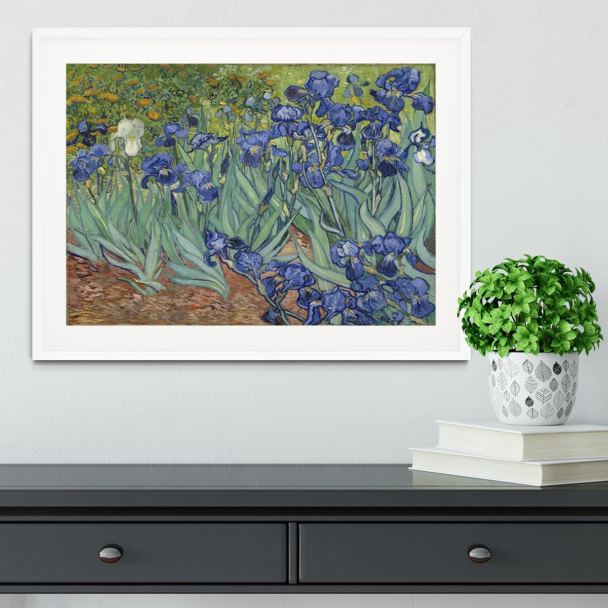Van Gogh Irises Framed Art, Ready to Hang