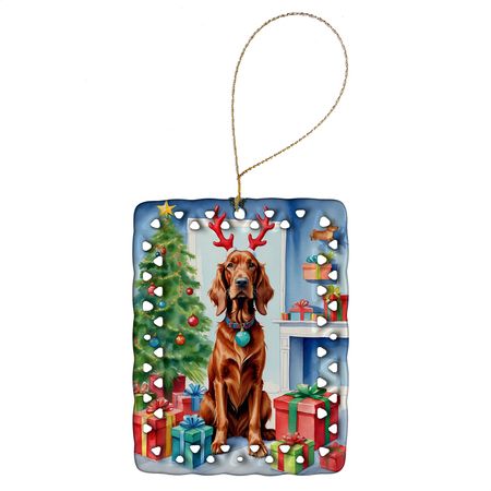 Irish Setter Reindeer Christmas Ornament