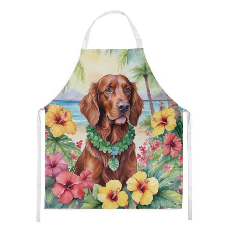 Irish Setter Luau Bib Apron for Creative Tasks