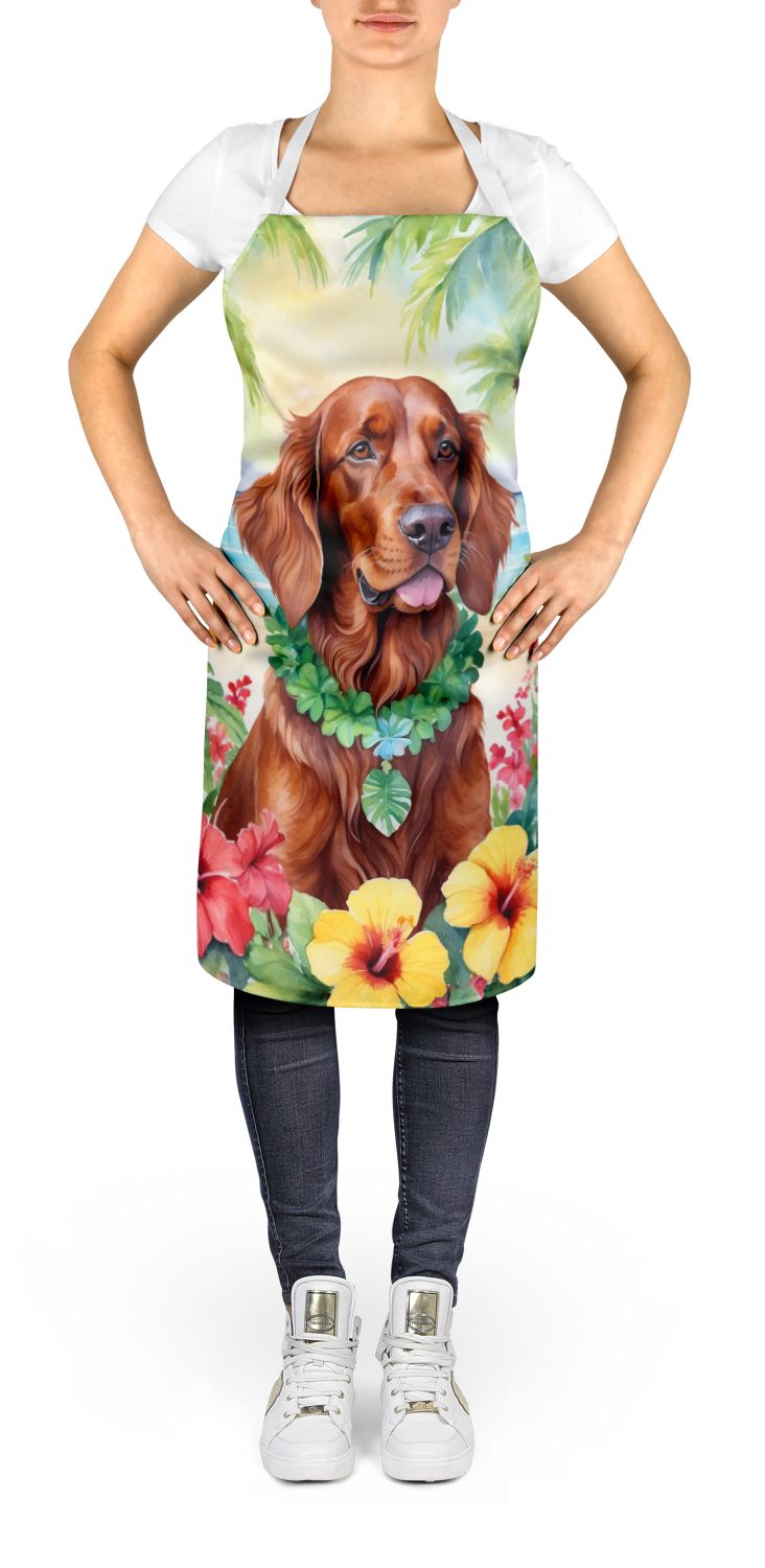 Irish Setter Luau Bib Apron for Creative Tasks